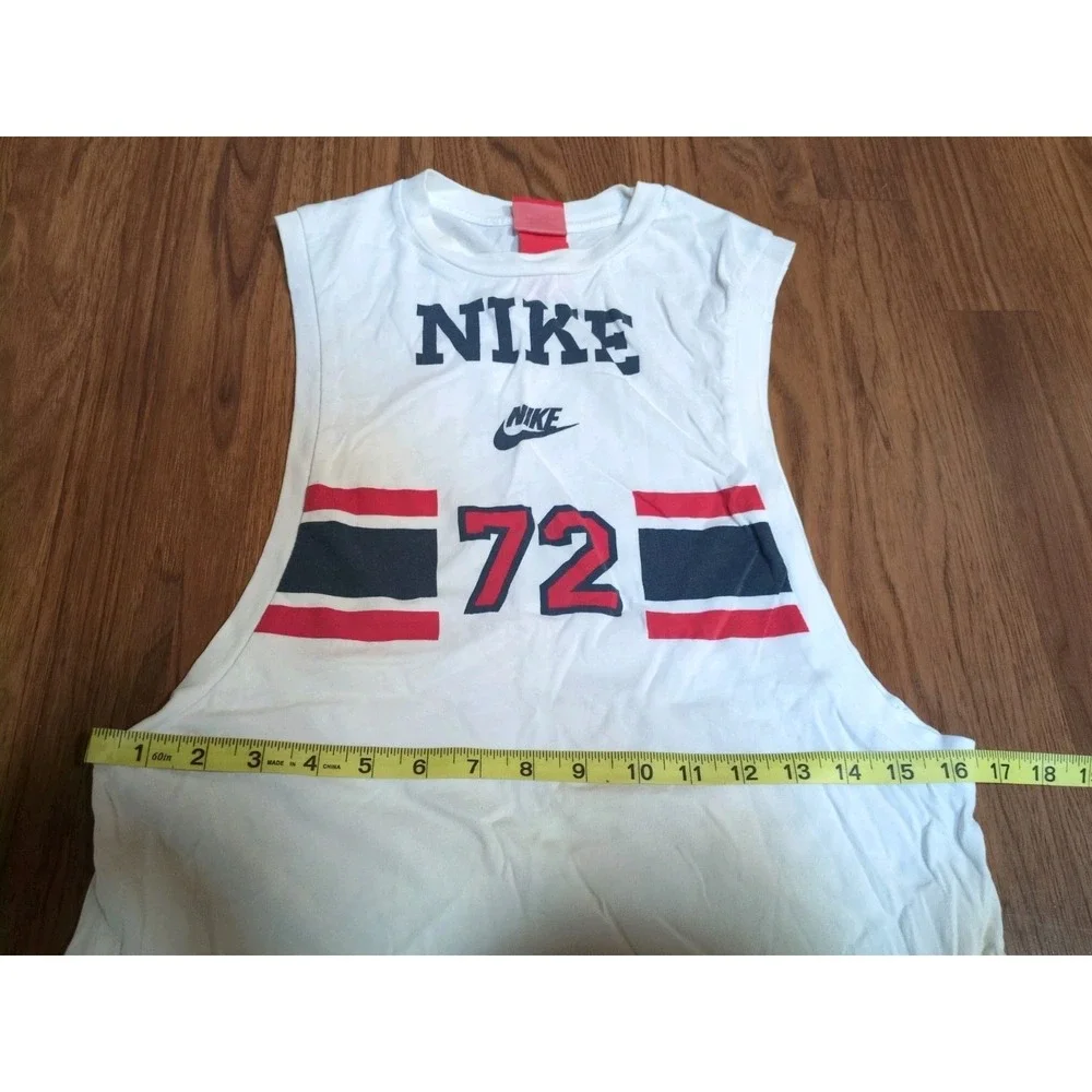 Vintage Red Tag Nike 72 Women's Tank Top Cotton White Blue Red Size Size Small